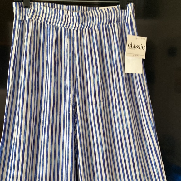 STRIPED WIDE LEG LIGHT PANTS - Picture 3 of 9